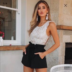 Hello Molly champagne sequin body suit